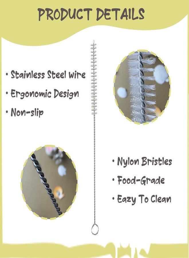 CIDYAUST Straw Brush Cleaner for Baby Bottles,Stanley Straw Cleaner Brush 8 inch for 20oz Stanley Mugs, Straw Cleaner Brush Extra Long 12-inch,Straw Cleaner with 304 Stainless Steel Wire(8 Pack). - Image 3